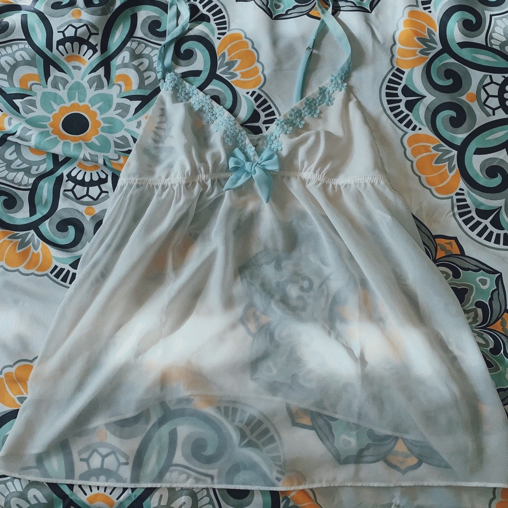 Sheer babydoll lingerie top